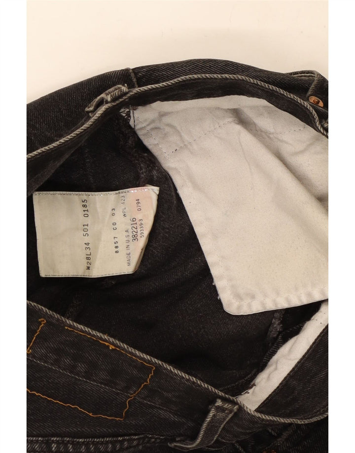Damskie proste dżinsy Levi's W28 L28 Czarna bawełna