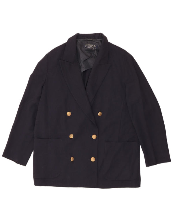 MAX MARA Womens Weekend Oversized Blazer Jacket UK 12 Medium Navy Blue
