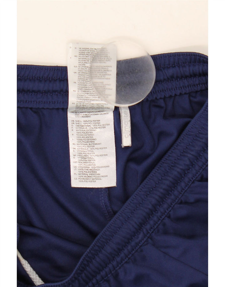 Męskie spodenki sportowe Adidas Climalite, małe, granatowe, z blokami kolorów, poliestrowe