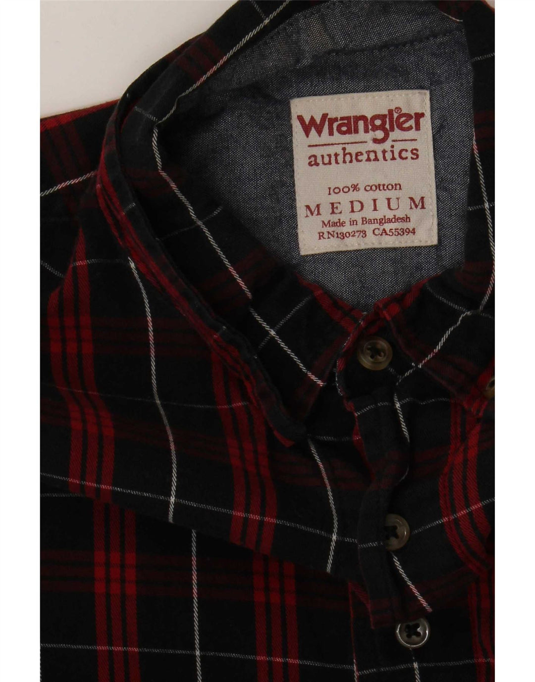 Męska koszula flanelowa Wrangler, bawełniana w czerwoną kratę