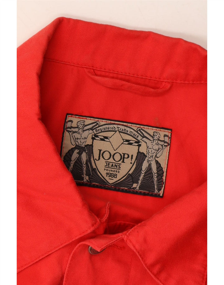 JOOP Womens Denim Jacket IT 52 2XL Red Cotton Vintage Joop and Second-Hand Joop from Messina Hembry 