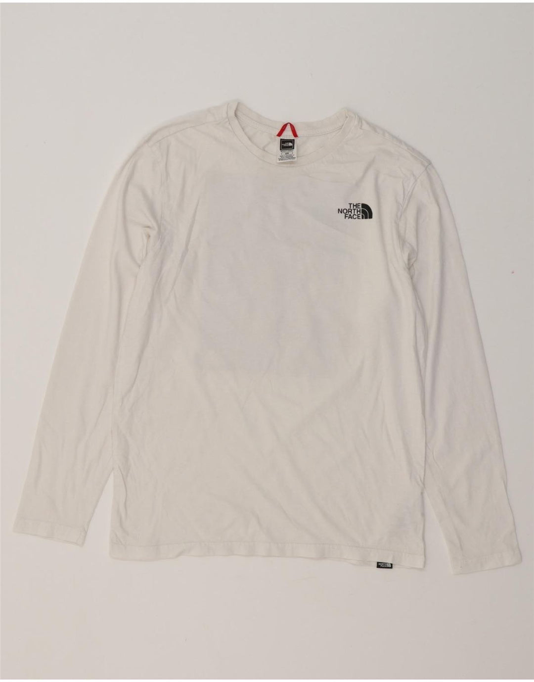 Męski top graficzny THE NORTH FACE z długim rękawem, średniobiały, bawełniany