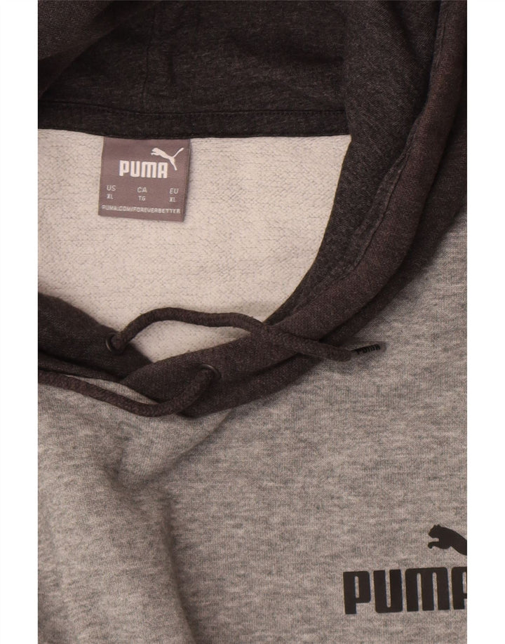 Męska bluza z kapturem Puma XL, szara, z blokami kolorów