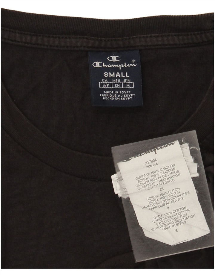 Męski T-shirt Champion z grafiką, mały, czarny, bawełniany