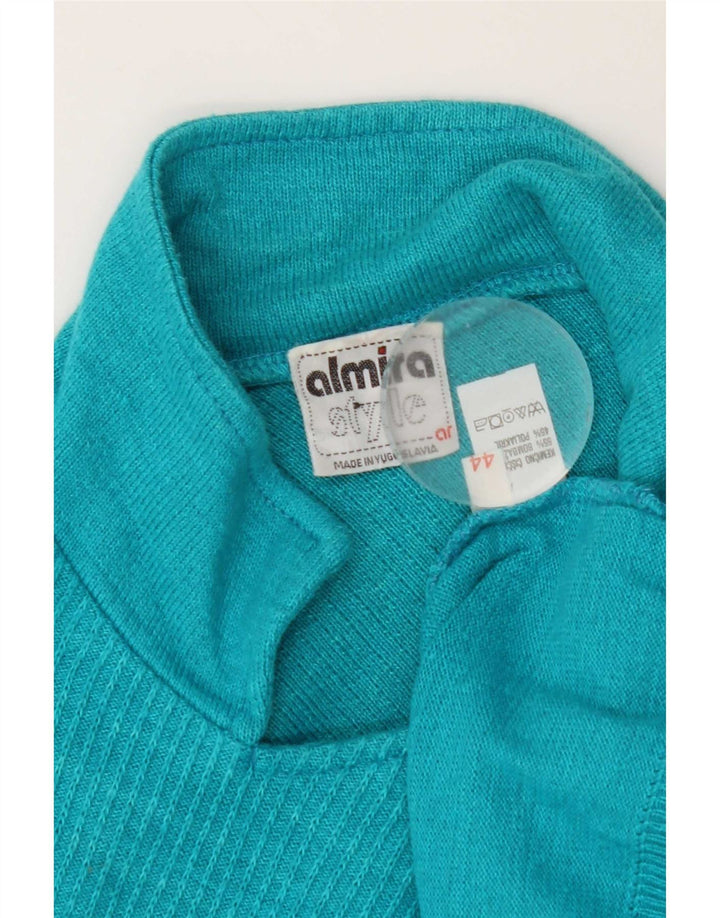 Damski sweter polo z krótkim rękawem Almira IT 44 Średni niebieski