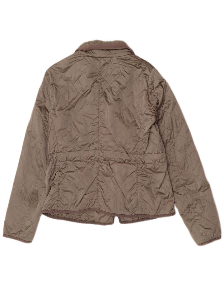 Damska pikowana kurtka Max Mara UK 10, mała, khaki, poliester