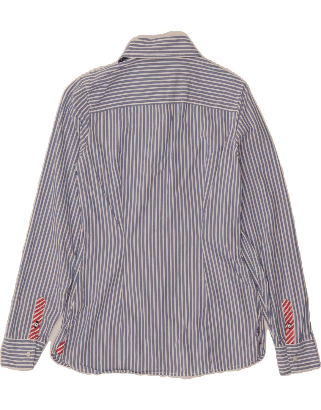 TOMMY HILFIGER Womens Shirt US 6 Medium Blue Pinstripe Cotton Vintage Tommy Hilfiger and Second-Hand Tommy Hilfiger from Messina Hembry 