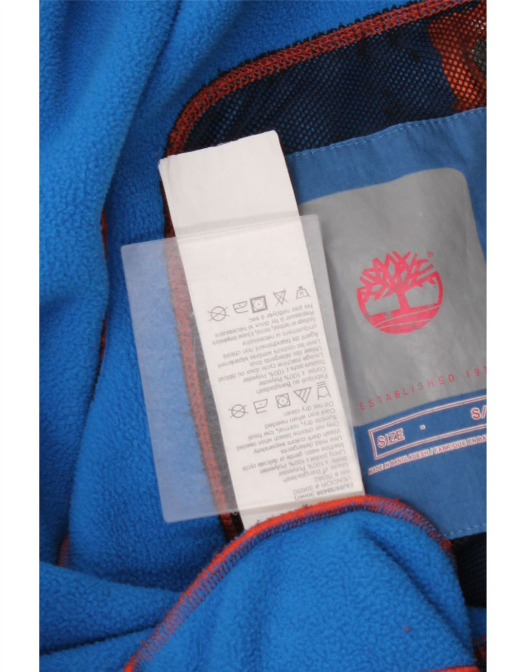 Męska kurtka wiatrówka z kapturem TIMBERLAND UK 36 Small Blue Polyester