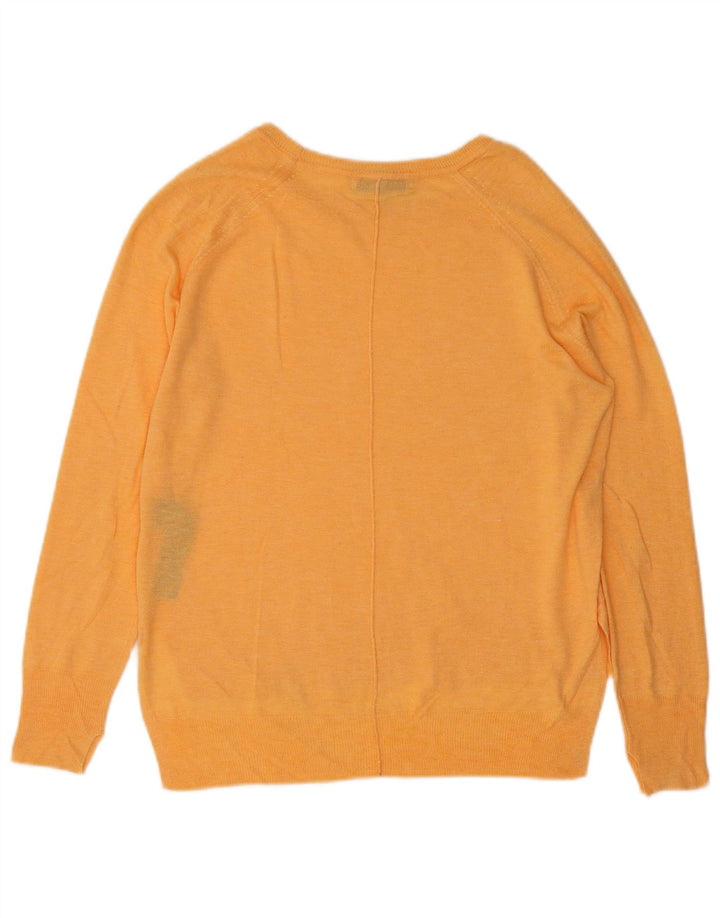 Damski sweter oversize z dekoltem w łódkę Zara UK 10 Small Orange Wiskoza