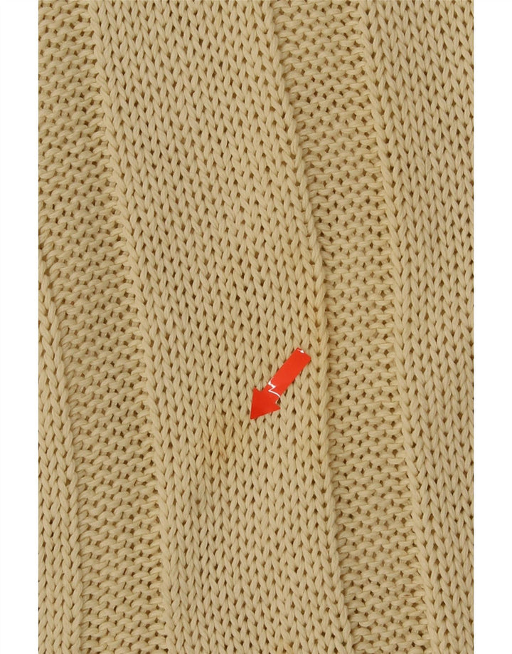Męski sweter z dekoltem w łódkę Henry Cottons, duży, żółty