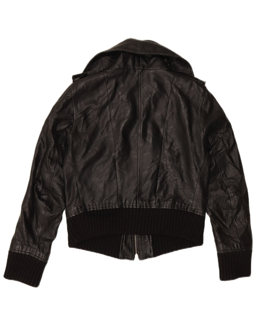 Damska kurtka skórzana ZEN IT 46, duża, czarna, skórzana