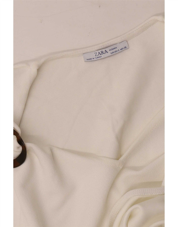 Damskie body bez rękawów Zara UK 8 Small White