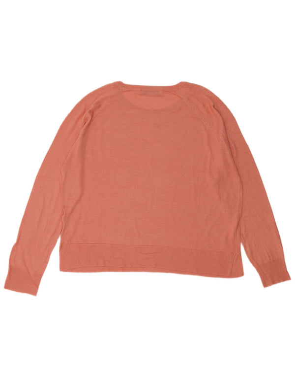 Sweter damski Zara z dekoltem w łódkę UK 16, duży, różowy