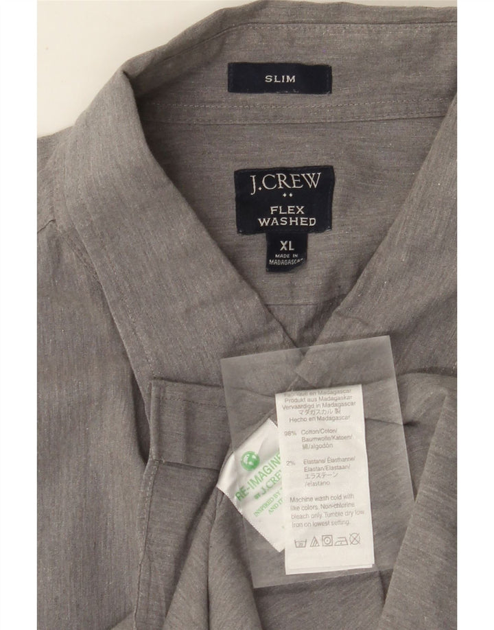 J. CREW Męska koszula slim XL, szara, bawełniana