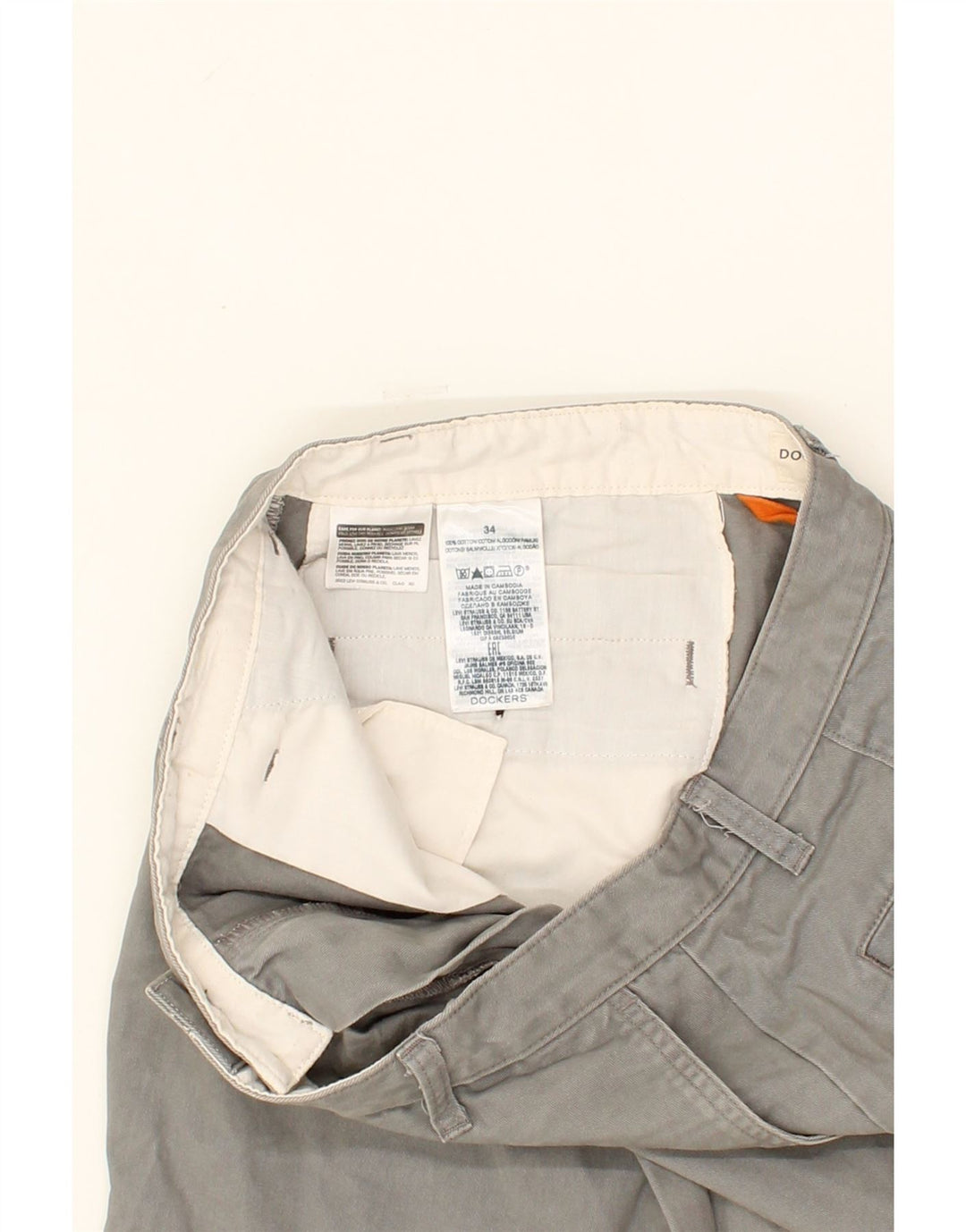 DOCKERS Mens Cargo Shorts W34 Large Grey Cotton Vintage Dockers and Second-Hand Dockers from Messina Hembry 