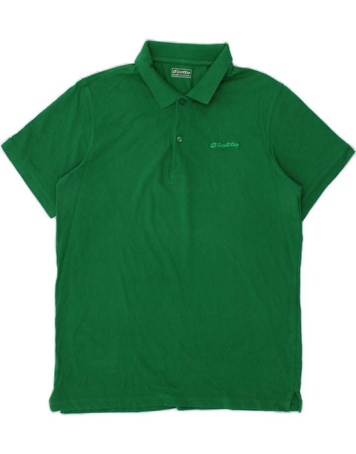 LOTTO Mens Polo Shirt 2XL Green Cotton Vintage Lotto and Second-Hand Lotto from Messina Hembry 