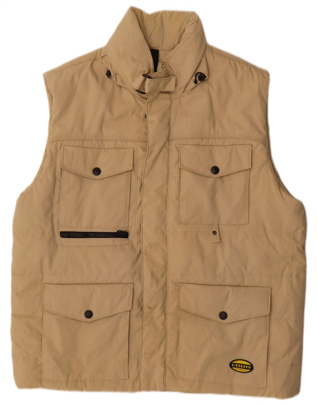 DIADORA Mens Utility Gilet UK 44 2XL Beige Polyamide