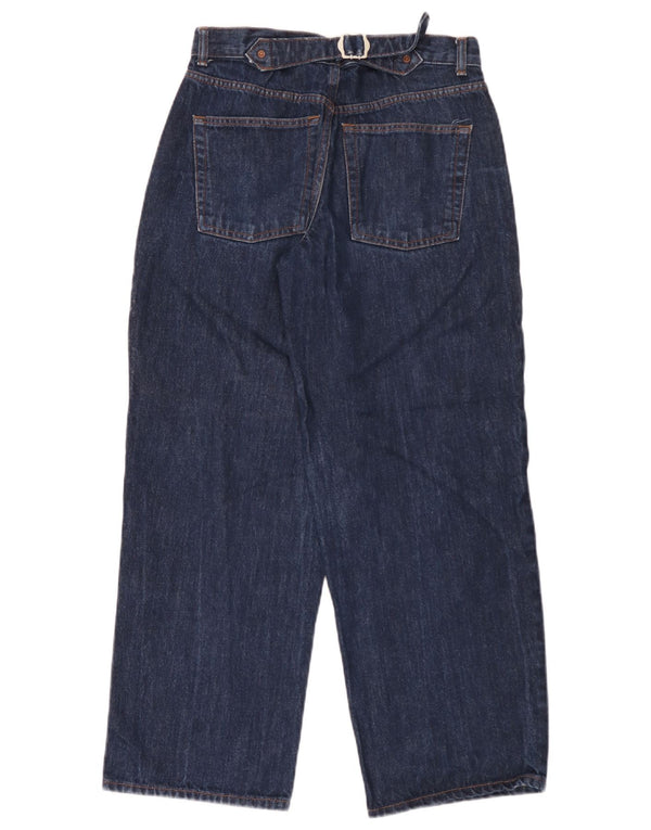 Damskie jeansy z szeroką nogawką Topshop W26 L30 Granatowe, bawełniane