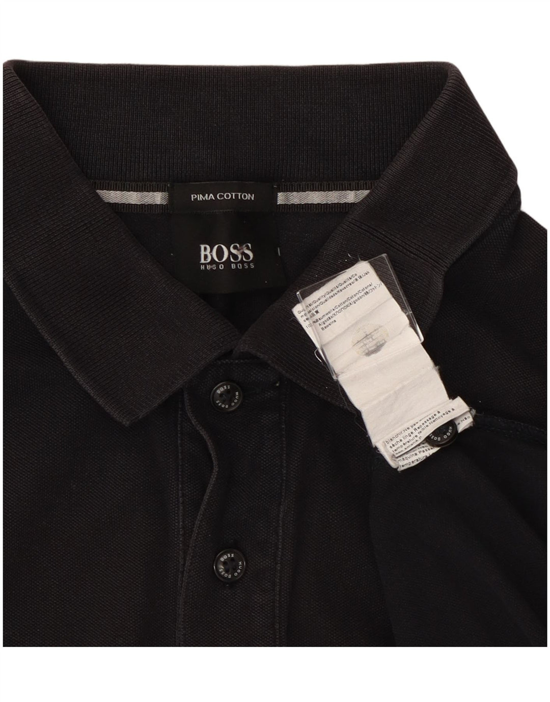 Męska koszulka polo Hugo Boss, średnia czarna, bawełniana