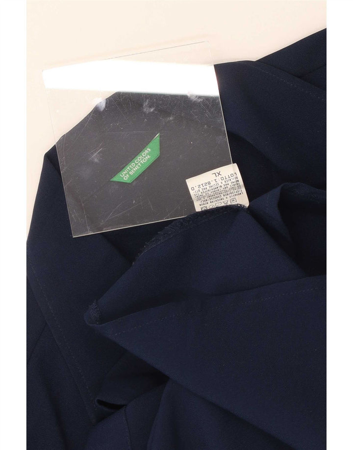 Koszula damska Benetton UK 18 XL granatowa, poliestrowa