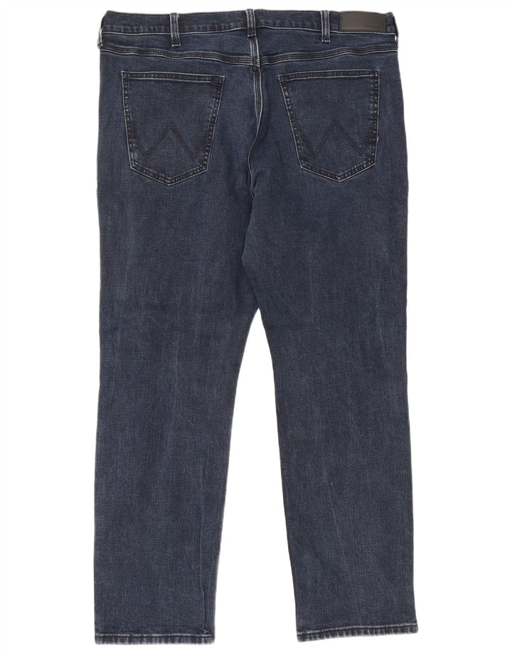 Męskie jeansy Wrangler Regular Straight W38 L30 Granatowa bawełna