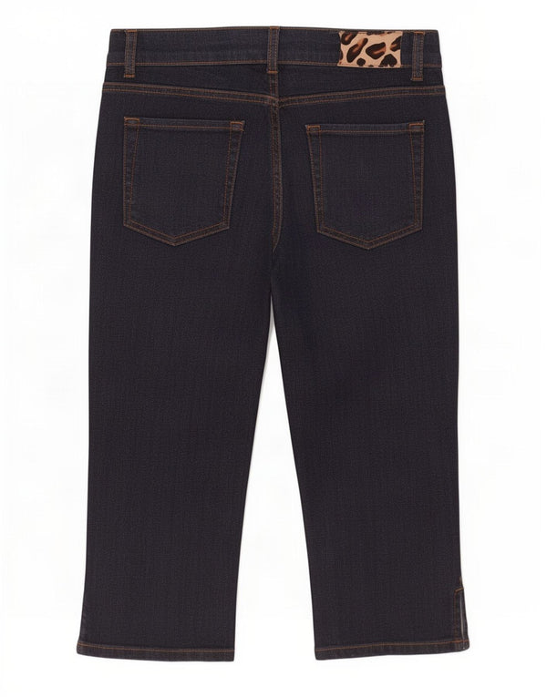Damskie jeansy Capri Zara EU 36 XS W26 L19 Granatowe, bawełniane