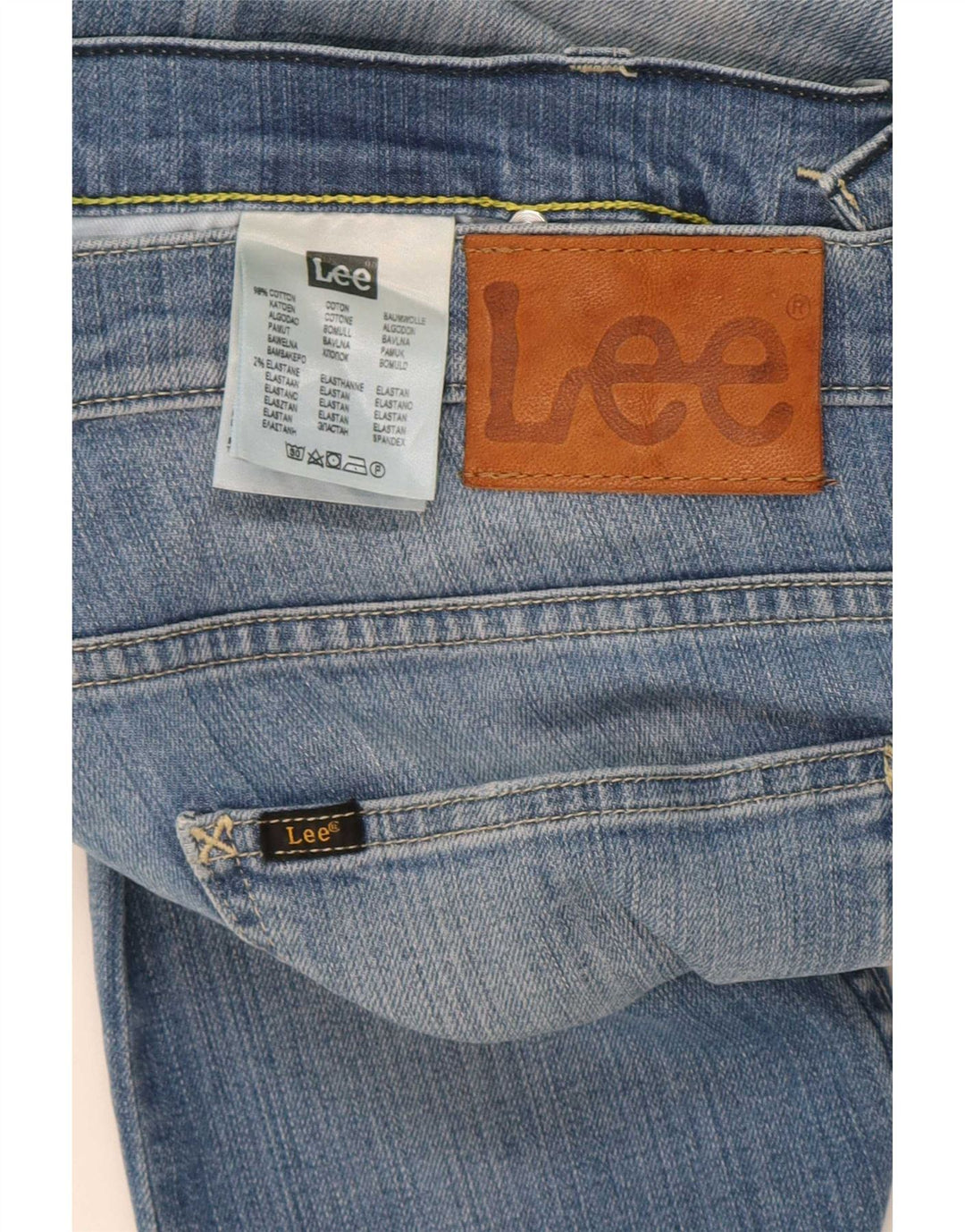 Męskie jeansy Lee Powell Slim W34 L34 Niebieskie bawełniane