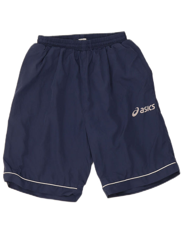 Męskie spodenki sportowe Asics, małe, granatowe, z poliestru
