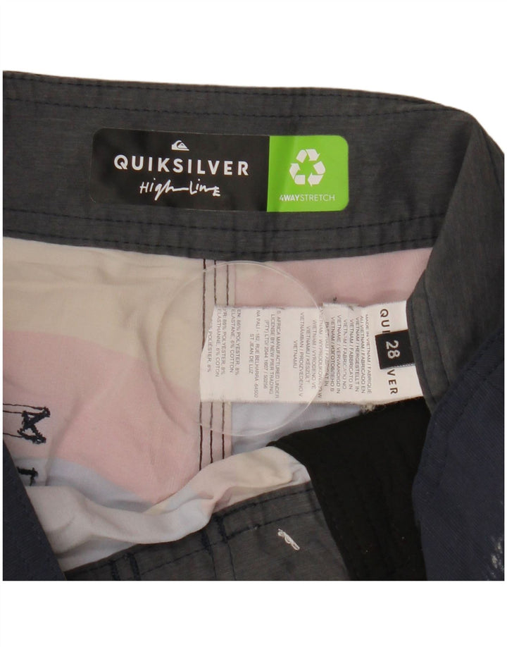 Męskie spodenki kąpielowe Quiksilver, małe, wielokolorowe, poliestrowe paski