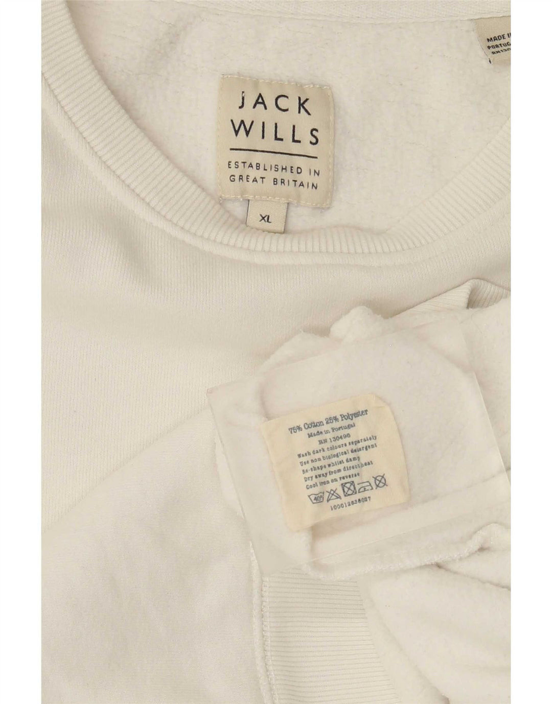 Męska bluza Jack Wills XL, biała, bawełniana