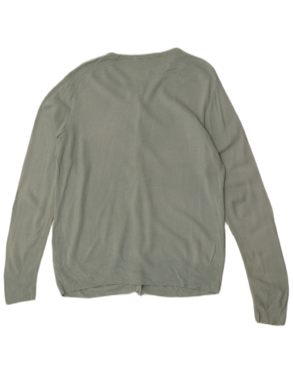 Marks & Spencer Damski sweter rozpinany UK 16, duży, zielony Argyle/Diament