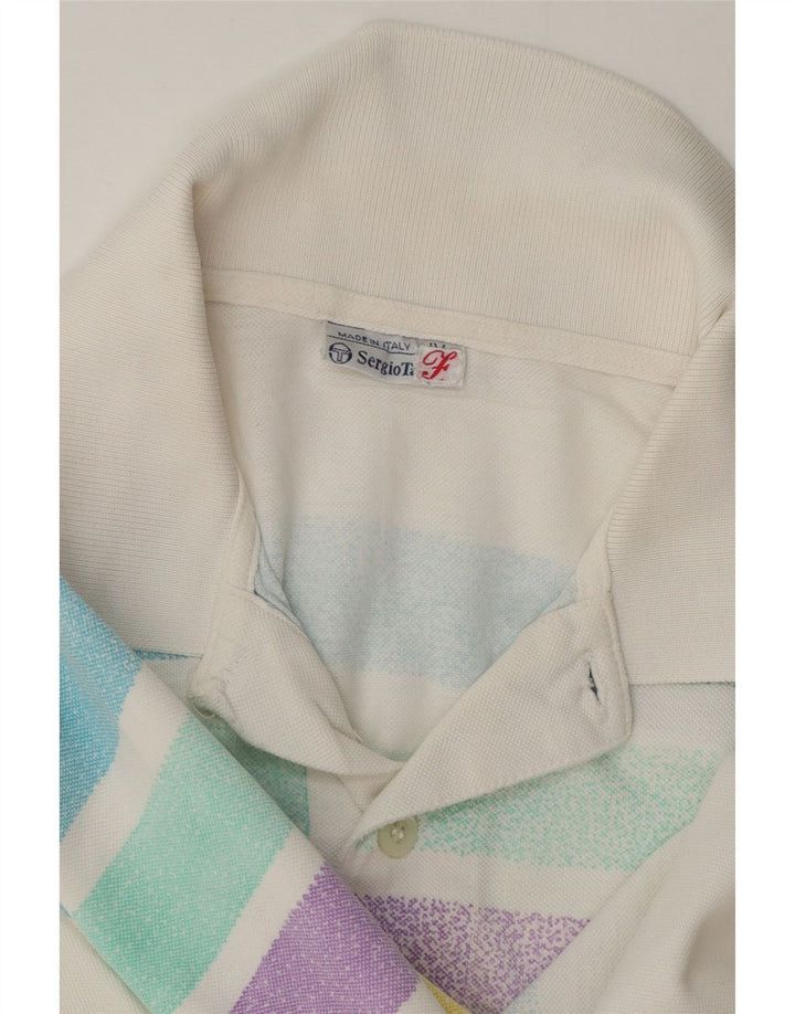 Męska koszulka polo Sergio Tacchini w średnie białe paski