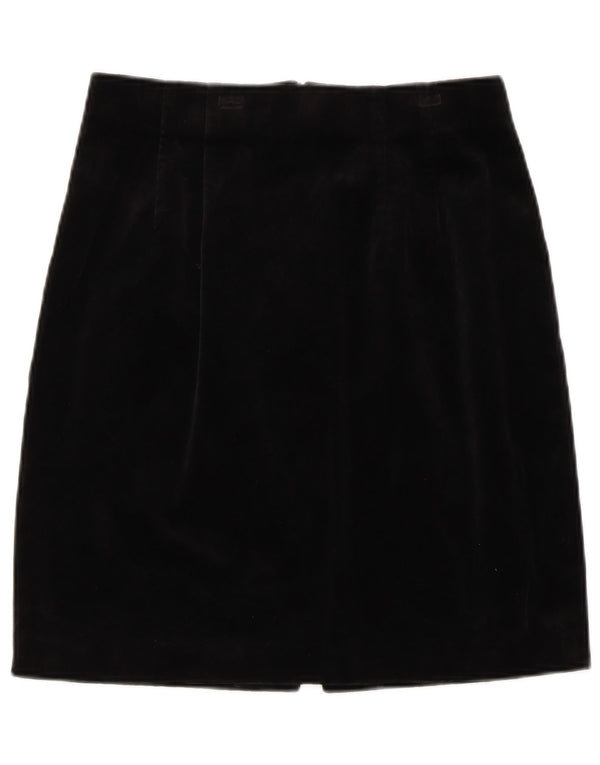 Betty Barclay Damska aksamitna spódnica ołówkowa UK 14 Medium W28 Czarna bawełna