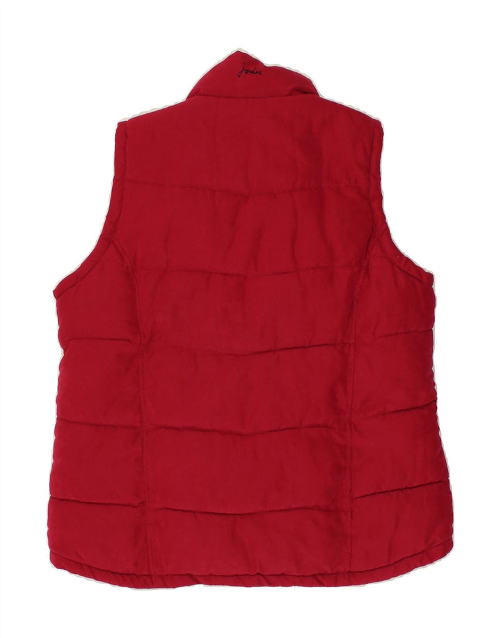 JULES Womens Padded Gilet UK 12 Medium Red Polyester Vintage Jules and Second-Hand Jules from Messina Hembry 