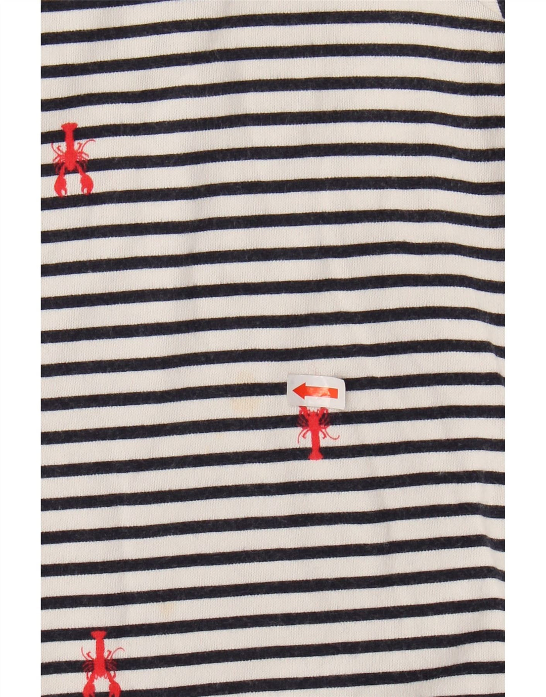 Damski top JOULES z długim rękawem UK 14 w duże białe paski