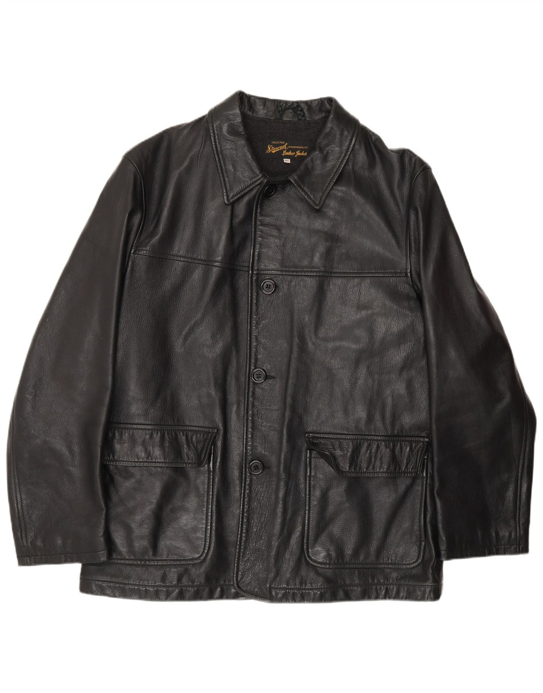 Męska kurtka skórzana STEWART UK 44 2XL Czarna skórzana klasyczna