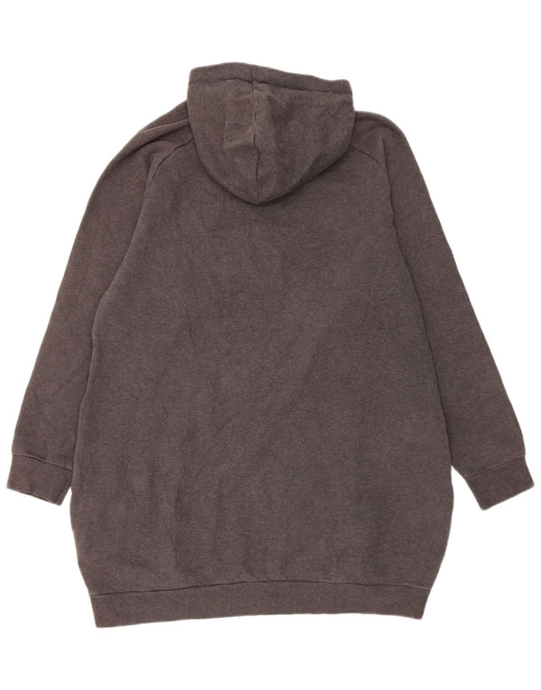 Damska bluza z kapturem Puma Longline Graphic UK 14 Średnia szara bawełna