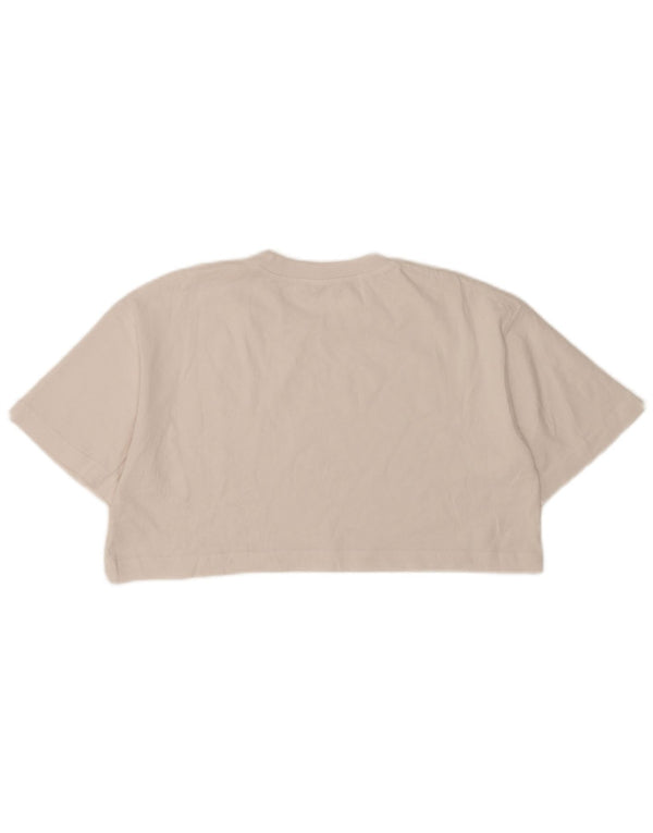 Damska koszulka Crop Oversize Zara Top UK 10 Small White Cotton