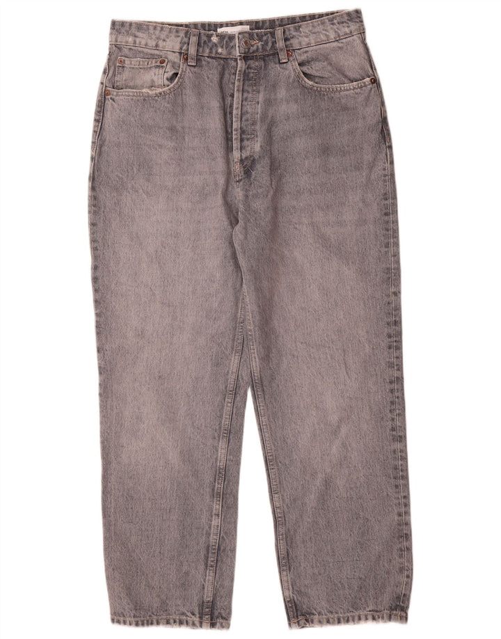 Damskie proste dżinsy Zara EU 42 Large W32 L27 Szare