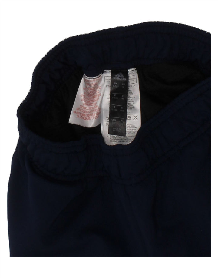 ADIDAS Boys Graphic Sport Shorts 9-10 Years  Navy Blue Polyester Vintage Adidas and Second-Hand Adidas from Messina Hembry 
