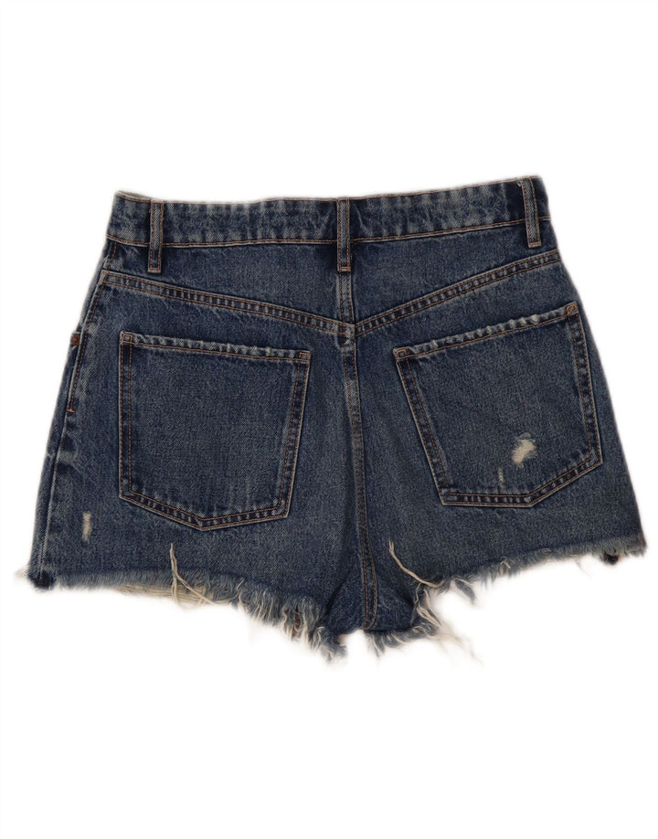 Damskie spodenki jeansowe Zara w trudnej sytuacji EU 38 Small W28 niebieskie