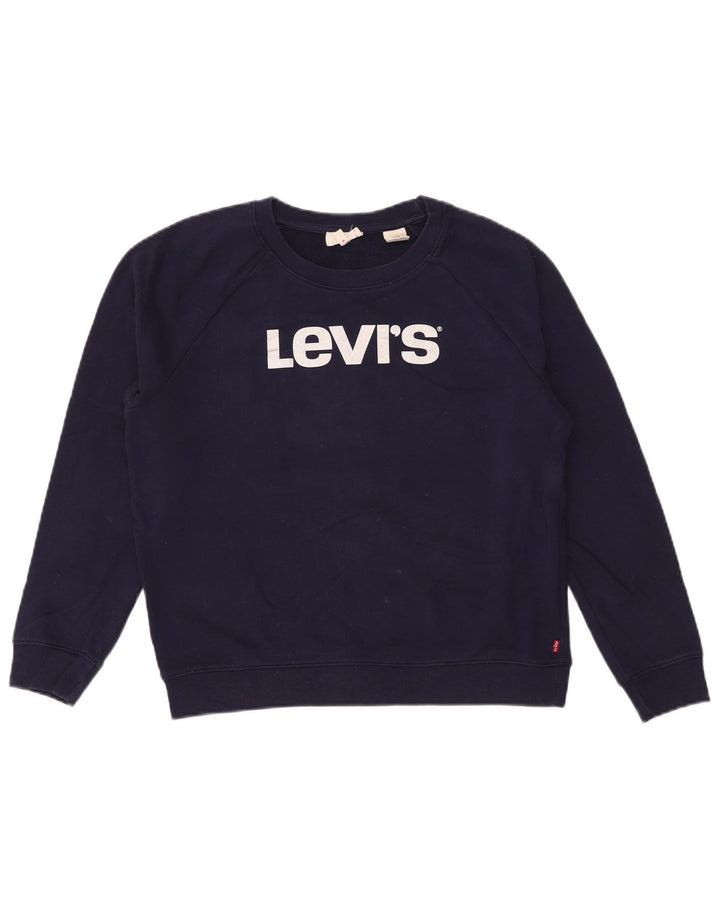 Damska bluza dresowa Levi's Graphic Oversize UK 10, mała, granatowa