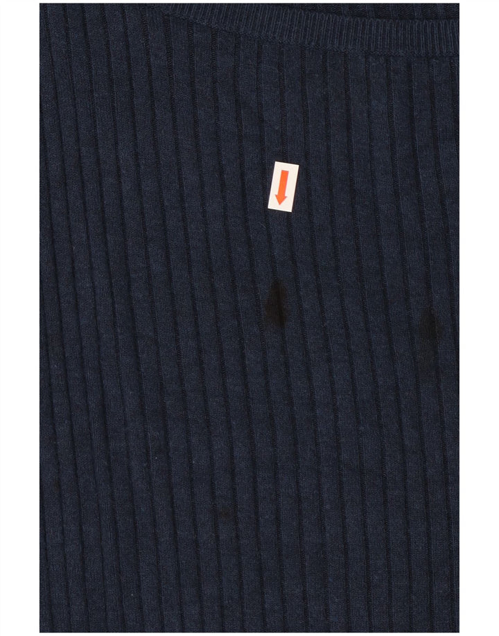 Marks & Spencer Damski top z długim rękawem UK 24 4XL Granatowa wiskoza