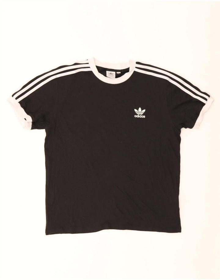 Adidas Męski T-shirt Top Średni Czarny Bawełniany