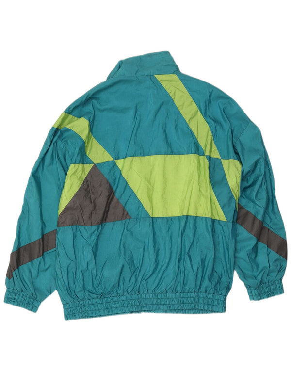 Brugi Mens Full Tracksuit Large  Turquoise Colourblock Polyamide