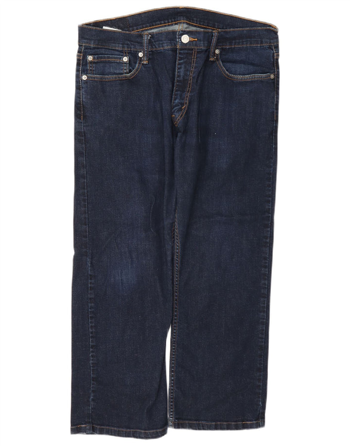 Męskie jeansy Levi's 514 Cropped W36 L25 Granatowa bawełna