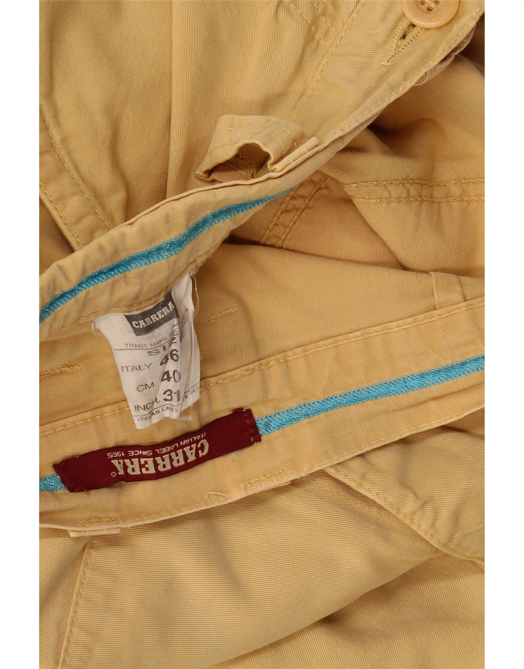 Męskie spodenki cargo CARRERA IT 46 Small W31 Żółta bawełna