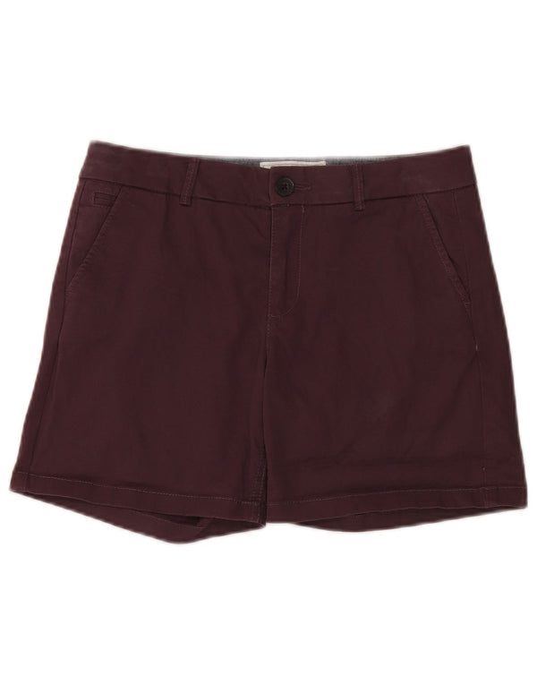 Damskie spodenki Chino Fat Face UK 10 Small W30 Burgundowa bawełna