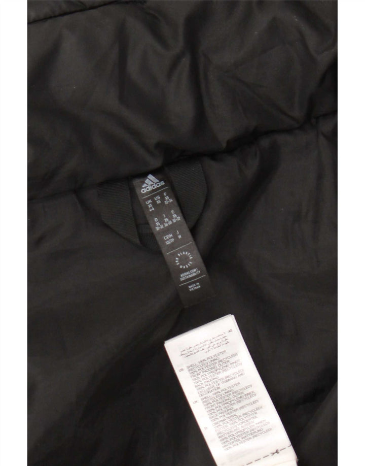 Damska kurtka Adidas Graphic Oversized Padded Jacket UK 4/6 XS Czarny poliester
