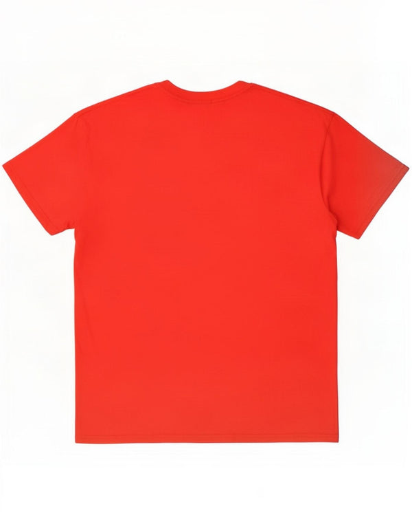 Męski T-shirt z grafiką Fruit Of The Loom, duży, czerwony, bawełniany